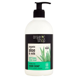 Organic Shop Aloes barbadoski Zmiękczające mydło do rąk 500 ml