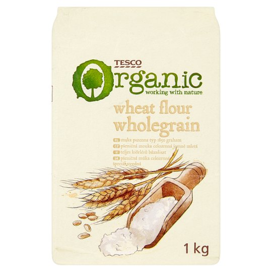 Tesco Organic BIO Mąka pszenna typ 1850 graham 1 kg