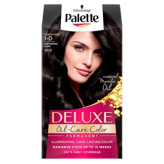 Palette Deluxe Oil-Care Color Farba do włosów Głęboka naturalna czerń 900