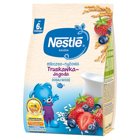 Nestlé Kaszka mleczno-ryżowa truskawka-jagoda po 6 miesiącu 230 g