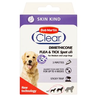 Bob Martin Clear Dimethicone Preparat dla średnich i dużych psów 15-30 kg od 3 miesiąca 3 sztuki