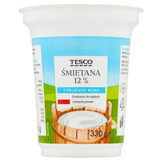 Tesco Śmietana 12% 330 g