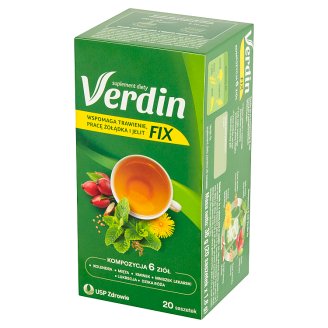 Verdin Fix Kompleksowa pomoc dla układu trawiennego Suplement diety Herbatka 36 g (20 saszetek)