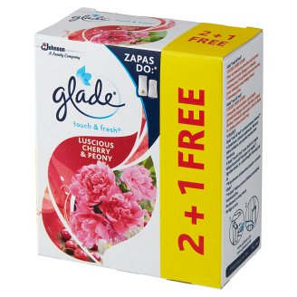Glade by Brise One Touch Rozkoszna wiśnia z piwonią Zapas do odświeżacza powietrza 3 x 10 ml