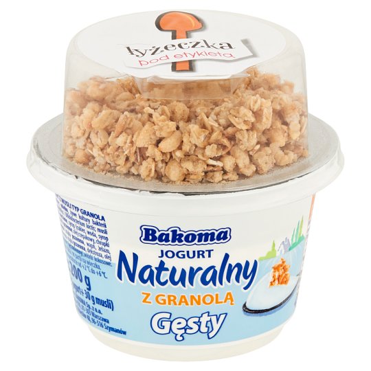 Bakoma Jogurt naturalny gęsty z granolą 200 g