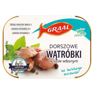 GRAAL Dorszowe wątróbki w sosie własnym 110 g