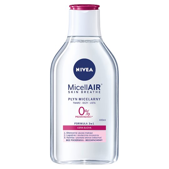 NIVEA MicellAir Skin Breathe Pielęgnujący płyn micelarny do cery suchej 400 ml