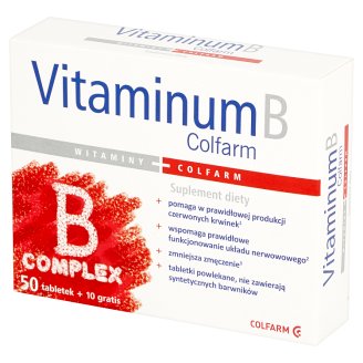 Colfarm Vitaminum B Complex Suplement diety 60 tabletek