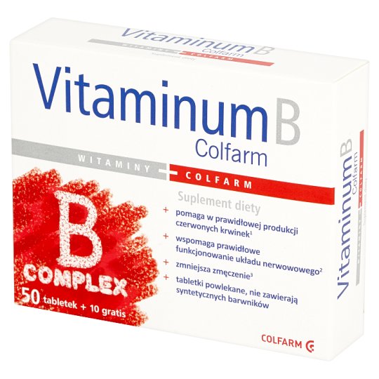 Colfarm Vitaminum B Complex Suplement diety 60 tabletek