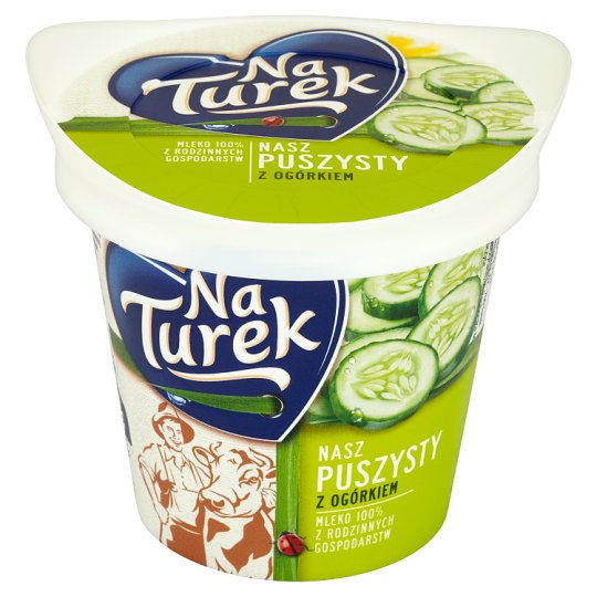 NaTurek Nasz Puszysty z ogórkiem Serek twarogowy 140 g