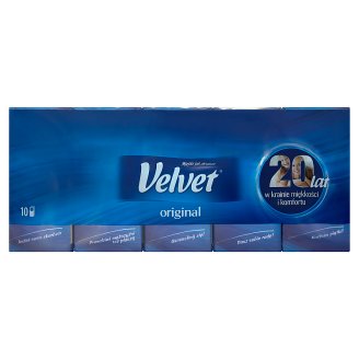 Velvet Original Chusteczki higieniczne 3-warstwowe 10 paczek po 9 sztuk