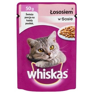Whiskas z łososiem w sosie Karma pełnoporcjowa 50 g
