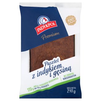 Indykpol Premium Pasztet z indykiem i gęsiną 210 g