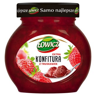 Łowicz Konfitura extra z truskawek niskosłodzona 240 g