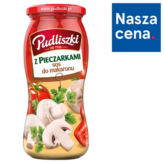 Pudliszki Sos do makaronu z pieczarkami 500 g