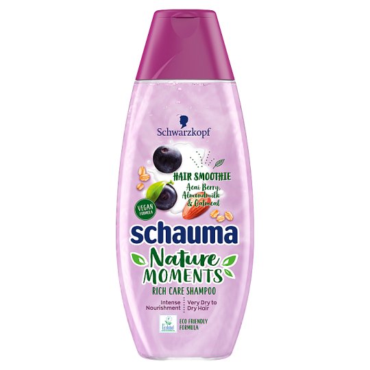 Schauma Nature Moments Hair Smoothie Szampon odżywczy jagody acai mleko migdałowe i owies 400 ml