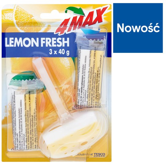 4MAX Kostka do WC o zapachu cytrusowym 3 x 40 g