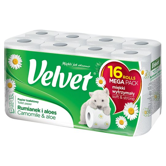 Velvet Rumianek i Aloes Papier toaletowy 16 rolek