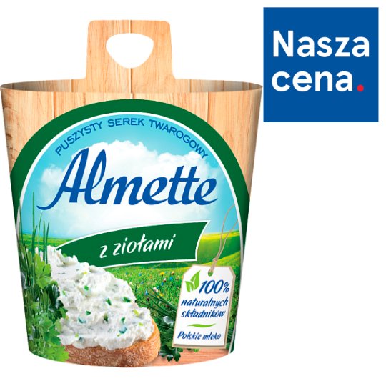 Almette z ziołami Puszysty serek twarogowy 150 g