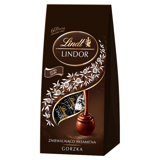 Lindt Lindor Pralinki z czekolady gorzkiej z nadzieniem 98 g