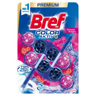 Bref WC Color Aktiv Zawieszka do muszli WC świeże kwiaty 2 x 50 g