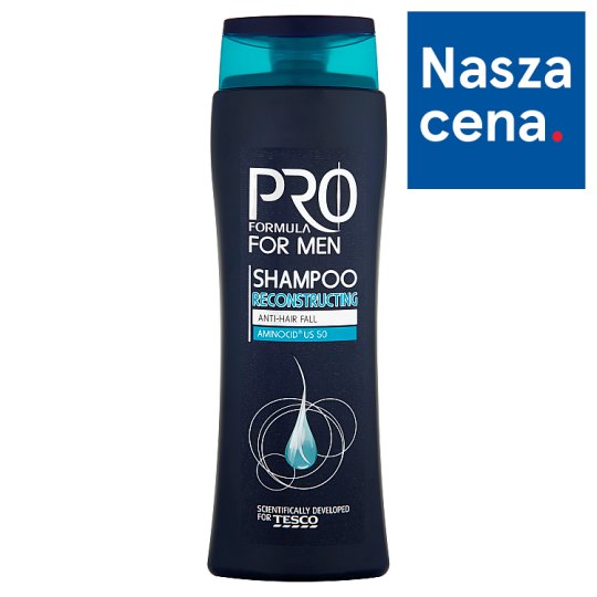Tesco Pro Formula For Men Reconstructing Szampon do włosów 400 ml