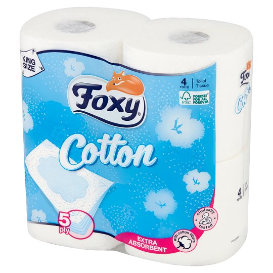 Foxy Cotton Papier toaletowy 4 sztuki