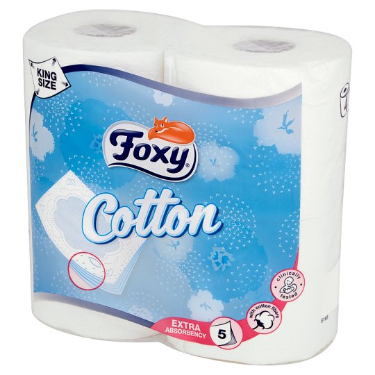 Foxy Cotton Papier toaletowy 4 rolki