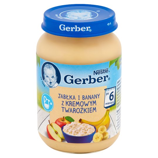 Gerber Jabłka i banany z kremowym twarożkiem po 6 miesiącu 190 g