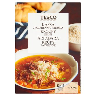 Tesco Kasza jęczmienna wiejska 400 g (4 x 100 g)