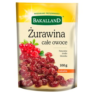 Bakalland Żurawina całe owoce 100 g