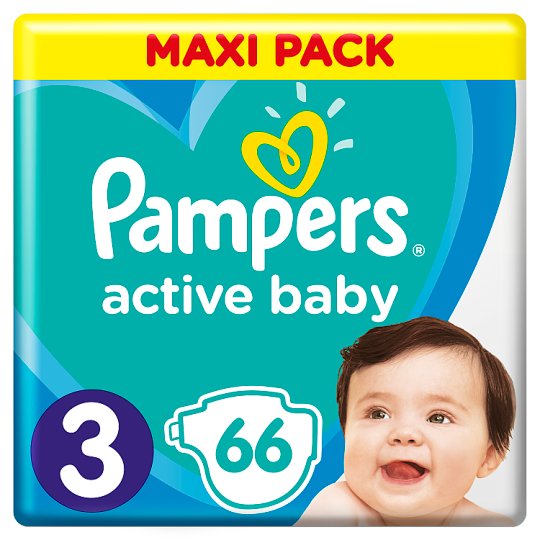 Pampers Active Baby Rozmiar 3, 66 pieluszek, 6-10 kg