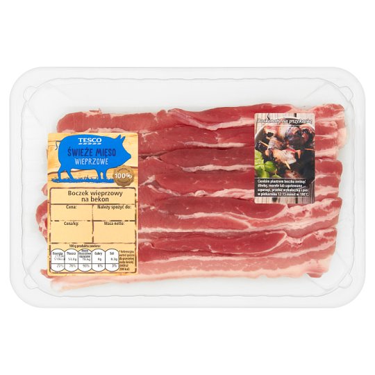Tesco Boczek wieprzowy na bekon 320 g