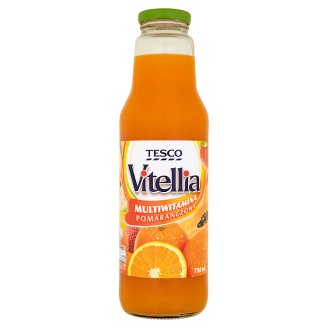 Tesco Vitellia Multiwitamina pomarańczowa Napój wieloowocowy 750 ml