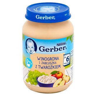 Gerber Winogrona i jabłuszka z twarożkiem po 6 miesiącu 190 g