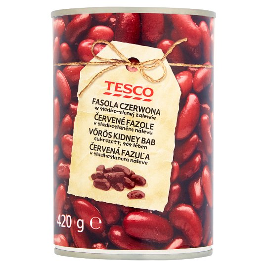 Tesco Fasola czerwona w słodko-słonej zalewie 420 g