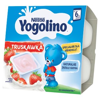 Nestlé Jogolino truskawka Deserek po 6 miesiącu 400 g (4 sztuki)