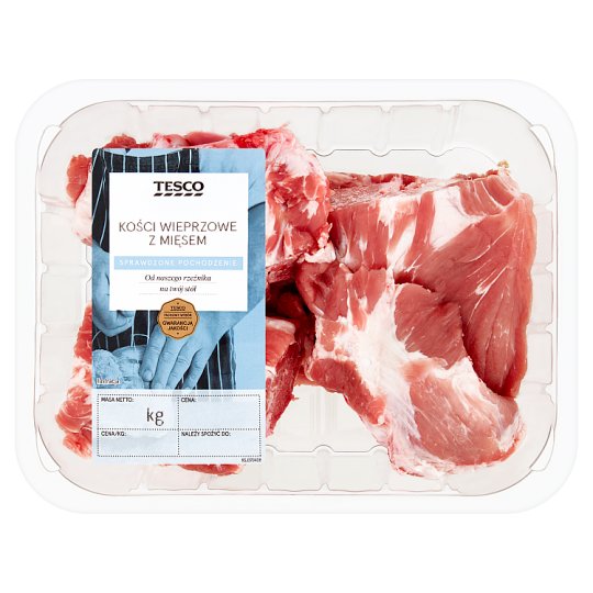 Tesco Kości wieprzowe z mięsem