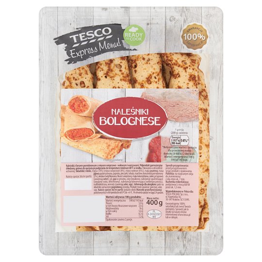 Tesco Express Menu! Naleśniki Bolognese 400 g