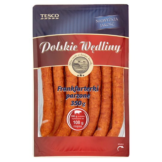 Tesco Polskie Wędliny Frankfurterki parzone 350 g