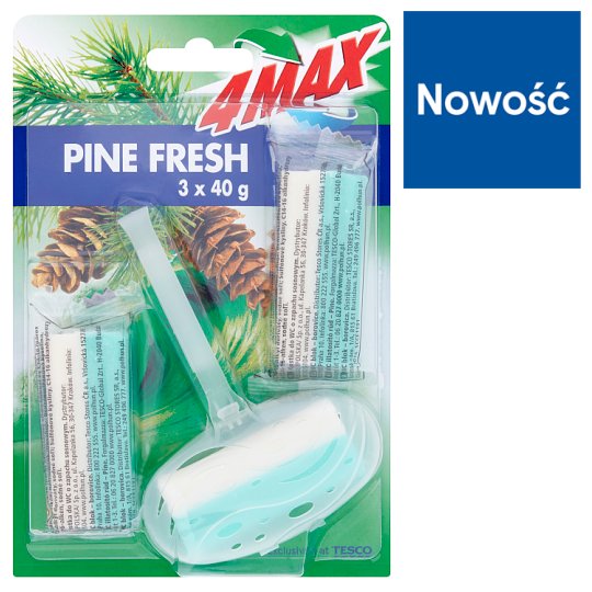 4MAX Kostka do WC o zapachu sosnowym 3 x 40 g