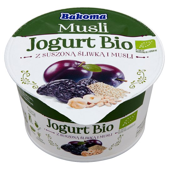 Bakoma Musli Jogurt Bio z suszoną śliwką i musli 180 g
