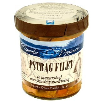 Mazurskie Przysmaki Pstrąg filet w mazurskiej marynacie z żurawiną 300 g