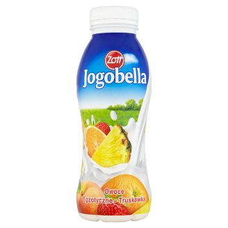 Zott Jogobella Jogurt do picia owoce egzotyczne-truskawka 300 g