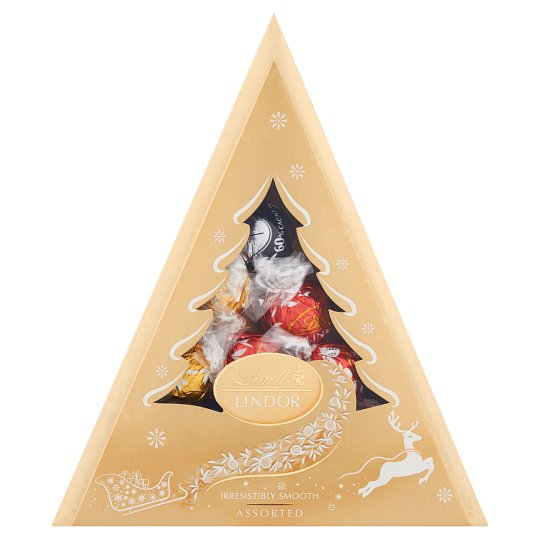 Lindt Lindor Pralinki z czekolady mlecznej białej i gorzkiej z nadzieniem 125 g