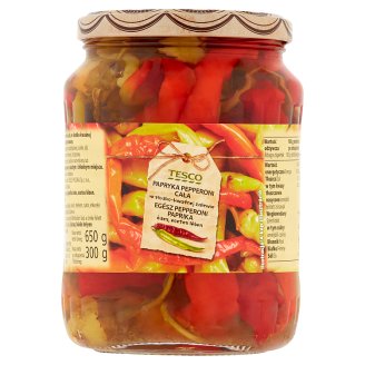 Tesco Papryka Pepperoni cała w słodko-kwaśnej zalewie 650 g