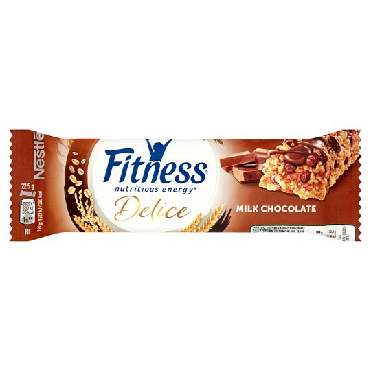 Nestlé Fitness Delice Milk Chocolate Batonik zbożowy 22,5 g