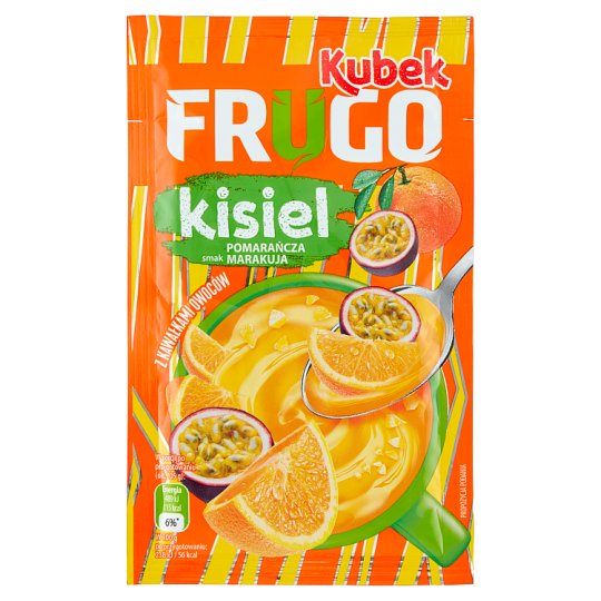 Gellwe Słodki Kubek Frugo Kisiel z kawałkami owoców passiflora 30 g