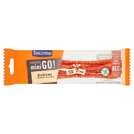 Tarczyński Kabanos mini Go! drobiowy z dodatkiem wieprzowiny 25 g