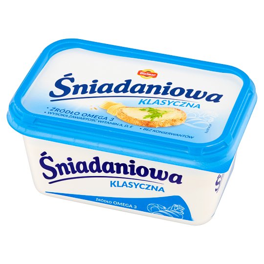 Bielmar Śniadaniowa Klasyczna Margaryna o zmniejszonej zawartości tłuszczu 450 g